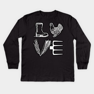 Love Chicken Kids Long Sleeve T-Shirt